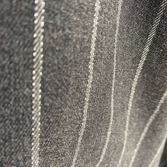 NWT Lane Bryant 16 Perfect Drape Wide Leg DarkGrey W Silver Pin Striping Hi Rise - Picture 8 of 12